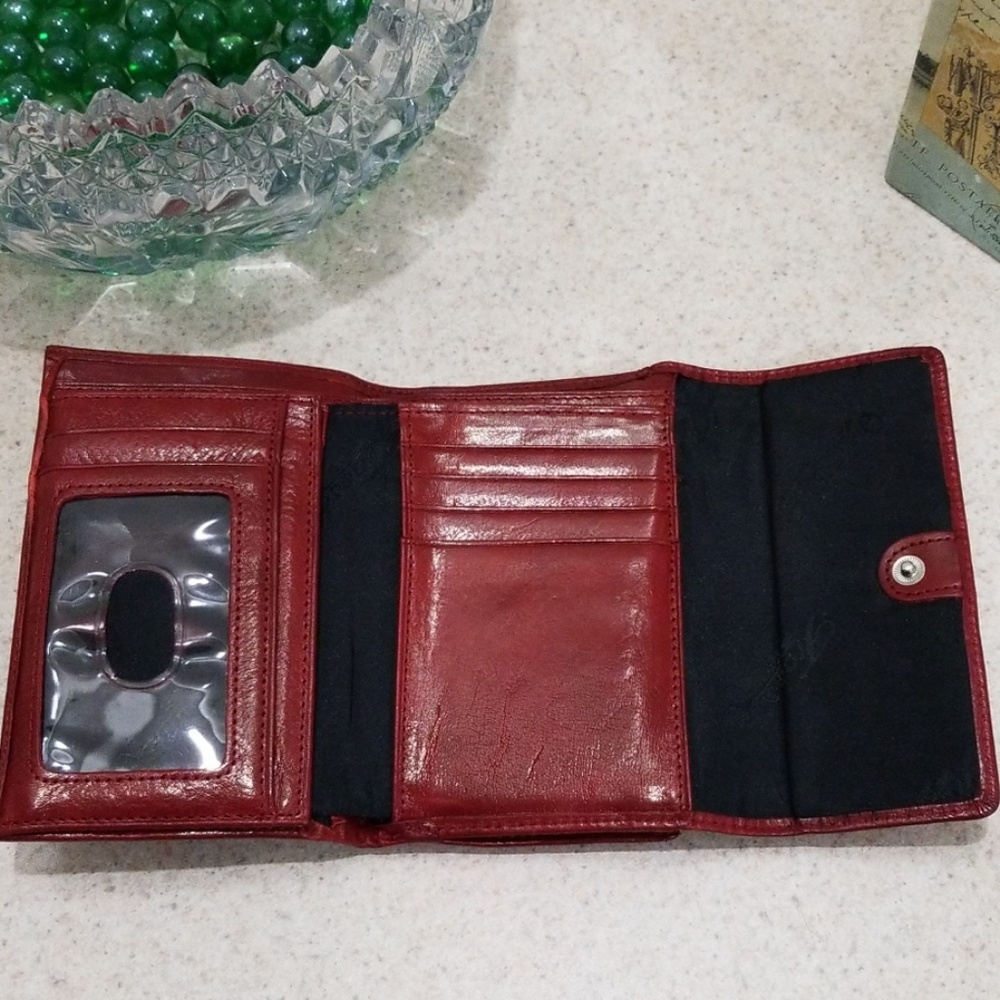 Fossil Dark Red Leather Wallet - image 5